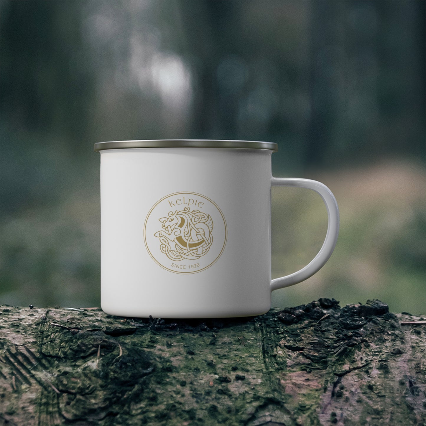 Kelpie Enamel Camping Mug
