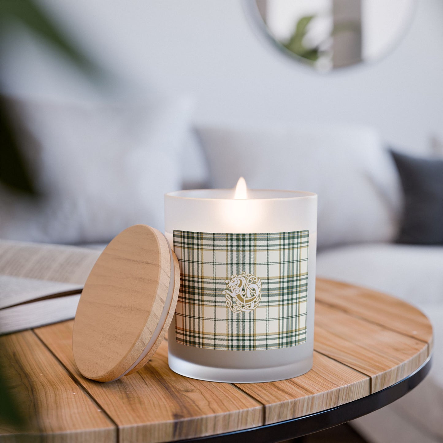 Kelpie Tartan Frosted Glass Scented Candle