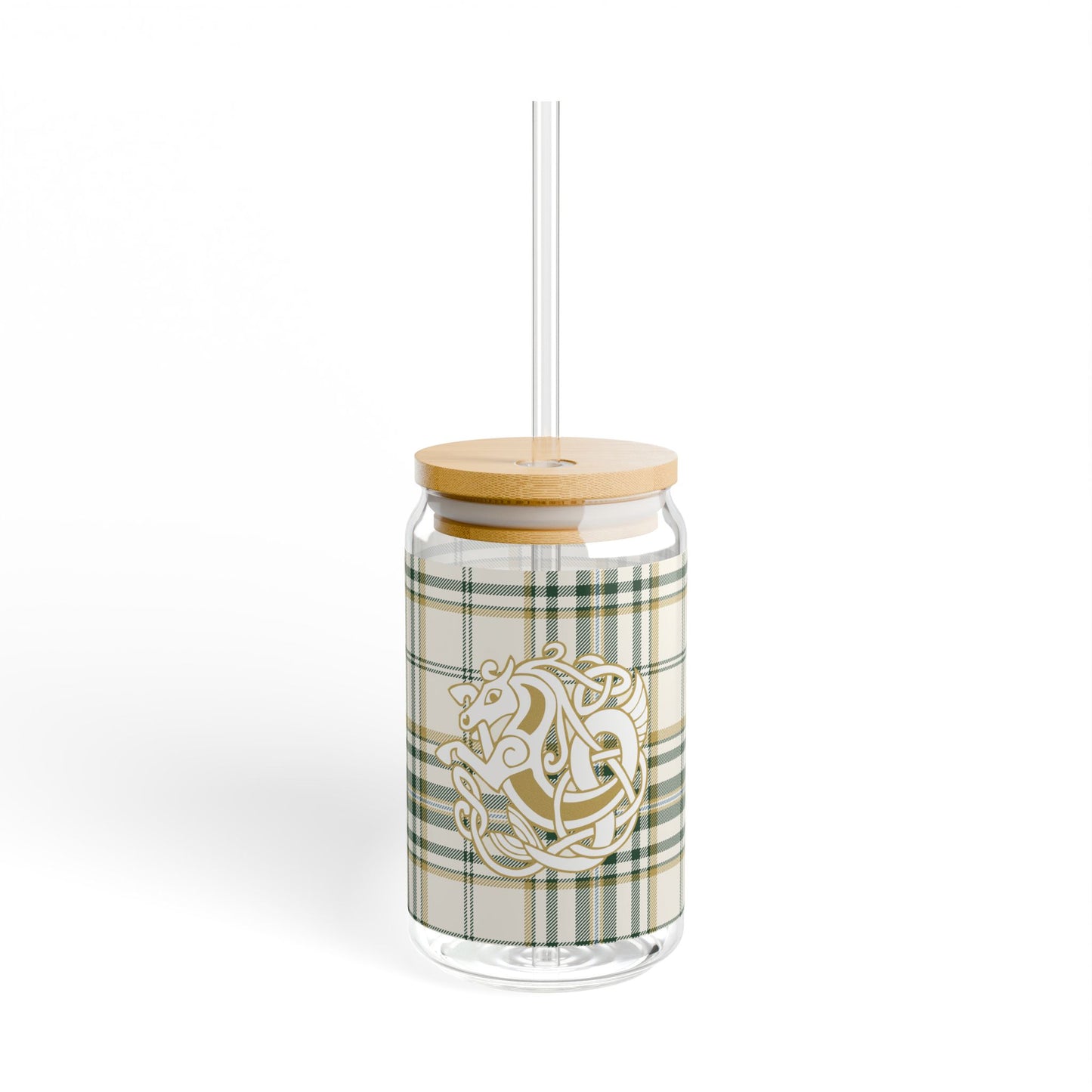 Kelpie Tartan Sipper Glass with Straw