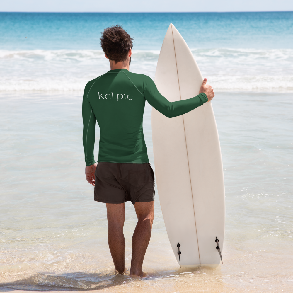 Throwback Kelpie Green Men's Rash Guard
