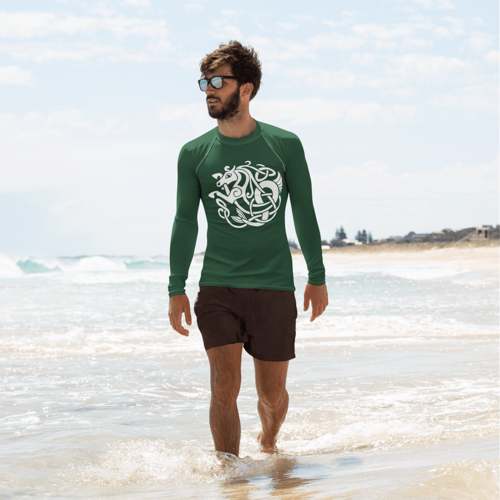 Throwback Kelpie Green Men's Rash Guard
