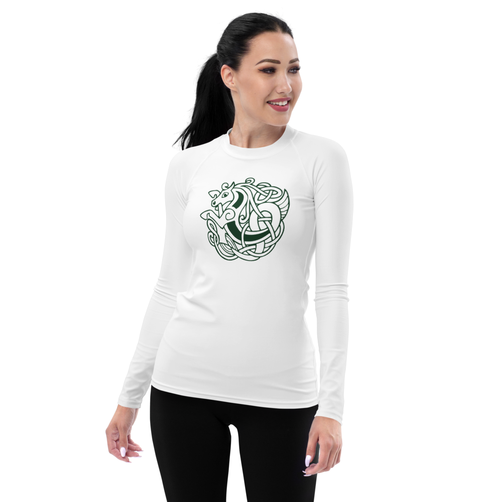 Throwback Kelpie White Women's Rash Guard